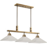 Uttermost - 21346 - Three Light Linear Chandelier - Brookdale - Aged Brass