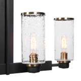 Uttermost - 21333 - Six Light Island Pendant - Jarsdel - Black & Antique Brass