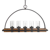 Uttermost - 21328 - Five Light Linear Chandelier - Atwood, - Deep Weathered Bronze