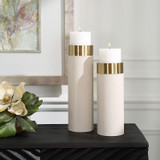 Uttermost - 18100 - Candleholders, Set/2 - Wessex - Antique Brushed Brass