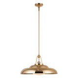 Alora - PD344020PBGO - One Light Pendant - Palmetto - Polished Brass/Glossy Opal