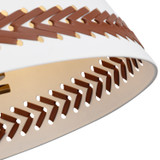 Alora - PD342020MWHL - Three Light Pendant - Brickell - Matte White/Hazelnut Leather