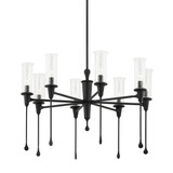 Hudson Valley - 4131-BI - Eight Light Chandelier - Chisel - Black Iron