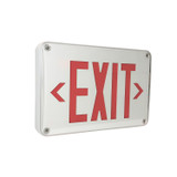 Nora Lighting - NX-617-LED/R - LED Self-Diagnostic Exit & Emergency Sign w/ Battery Backup - Exit - White