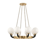 Hudson Valley - 3646-AGB/BK - Eight Light Pendant - Werner - Aged Brass/Black