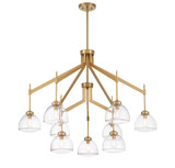 Savoy House - 1-9842-9-322 - Nine Light Chandelier - Corbin - Warm Brass