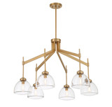 Savoy House - 1-9841-6-322 - Six Light Chandelier - Corbin - Warm Brass