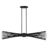 Savoy House - 1-9601-6-89 - Six Light Linear Chandelier - Longfellow - Matte Black