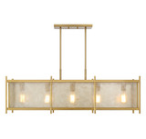 Savoy House - 1-3802-5-322 - Five Light Linear Chandelier - Jacobs - Warm Brass