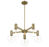 Savoy House - 1-3073-5-322 - Five Light Chandelier - Wright - Warm Brass