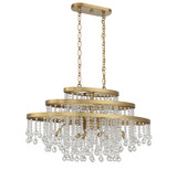 Savoy House - 1-1867-10-322 - Ten Light Chandelier - Luna - Warm Brass