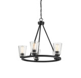 Savoy House - 1-1021-5-89 - Five Light Chandelier - Calhoun - Matte Black