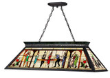 Z-Lite - KD28 - Four Light Billiard - Tiffany Billiard - Matte Black