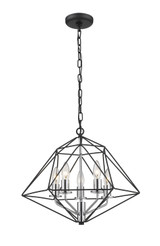 Z-Lite - 918-18MB-CH - Five Light Chandelier - Geo - Matte Black / Chrome
