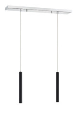 Z-Lite - 917MP12-MB-LED-2LCH - LED Linear Chandelier - Forest - Chrome