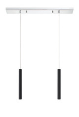 Z-Lite - 917MP12-MB-LED-2LCH - LED Linear Chandelier - Forest - Chrome