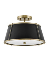 Hinkley - 4893WS - LED Semi-Flush Mount - Clarke - Warm Brass