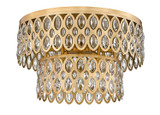 Z-Lite - 822F20-HB - Nine Light Flush Mount - Dealey - Heirloom Brass