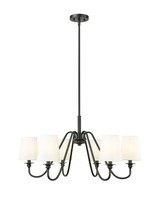 Z-Lite - 7509-6-32MB - Six Light Chandelier - Gianna - Matte Black