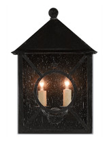 Currey and Company - 5500-0003 - Two Light Outdoor Wall Sconce - Ripley - Midnight
