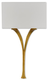 Currey and Company - 5000-0124 - One Light Wall Sconce - Choisy - Antique Gold Leaf