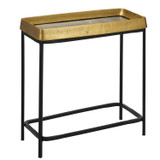 Currey and Company - 4000-0148 - Side Table - Tanay - Antique Brass/Graphite/Black