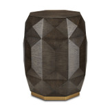 Currey and Company - 3000-0224 - Accent Table - Kendall - Dove Gray/Polished Brass