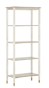 Currey and Company - 3000-0203 - Etagere - Winterthur - Off White/Fog/Brass