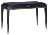 Currey and Company - 3000-0123 - Desk - Kallista - Dark Sapphire/Caviar Black/Antique Brass