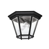 Kichler - 9850BK - Two Light Outdoor Ceiling Mount - Madison - Black