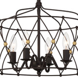 Crystorama - ZUC-A9030-EB-GA - Four Light Pendant - Zucca - English Bronze / Antique Gold