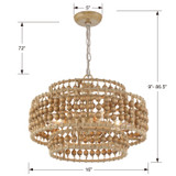 Crystorama - SIL-B6003-BS - Four Light Mini Chandelier - Silas - Burnished Silver