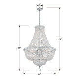 Crystorama - ROS-A1009-CH-CL-MWP - Nine Light Chandelier - Roslyn - Polished Chrome