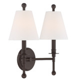Crystorama - RIV-383-DB - Two Light Wall Sconce - Riverdale - Dark Bronze