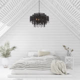 Crystorama - POP-A5076-MK - Six Light Chandelier - Poppy - Matte Black