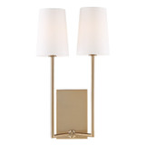 Crystorama - LEN-252-VG - Two Light Wall Sconce - Lena - Vibrant Gold