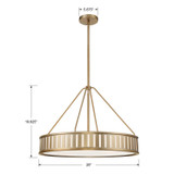 Crystorama - KEN-8306-VG - Six Light Pendant - Kendal - Vibrant Gold