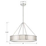 Crystorama - KEN-8306-PN - Six Light Pendant - Kendal - Polished Nickel