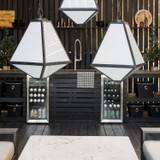 Crystorama - GLA-9705-OP-BC - Three Light Outdoor Chandelier - Glacier - Black Charcoal