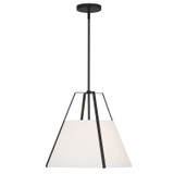 Crystorama - FUL-904-BK - Three Light Pendant - Fulton - Black