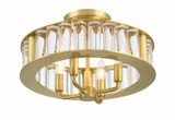 Crystorama - FAR-6000-AG - Four Light Semi Flush Mount - Farris - Aged Brass