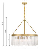 Crystorama - EMO-5406-MG - Eight Light Chandelier - Emory - Modern Gold