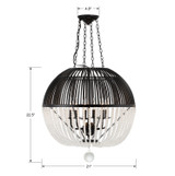 Crystorama - DUV-626-MK - Six Light Pendant - Duval - Matte Black