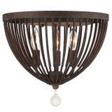 Crystorama - DUV-620-FB - Three Light Flush Mount - Duval - Forged Bronze
