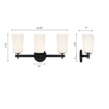 Crystorama - COL-103-BK - Three Light Wall Sconce - Colton - Black