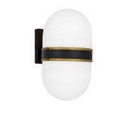 Crystorama - CAP-8504-MK-TG - Two Light Outdoor Wall Sconce - Capsule - Matte Black / Textured Gold