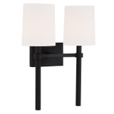 Crystorama - BRO-452-BF - Two Light Wall Sconce - Bromley - Black Forged