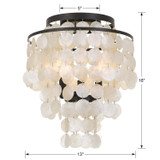 Crystorama - BRI-3003-DB - Three Light Flush Mount - Brielle - Dark Bronze