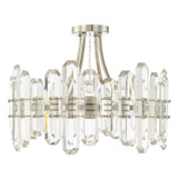 Crystorama - BOL-8884-PN - Four Light Semi Flush Mount - Bolton - Polished Nickel