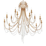 Crystorama - ARC-1919-GA-CL-MWP - 15 Light Chandelier - Arcadia - Antique Gold